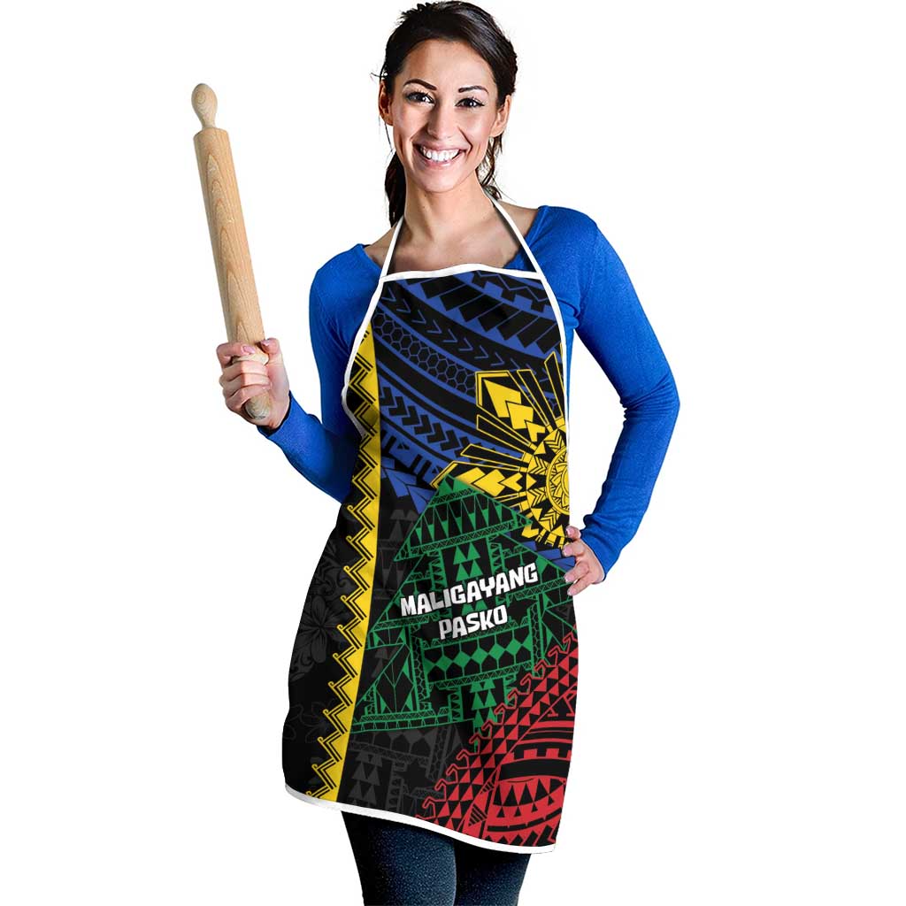 Philippines Christmas Apron Xmas Tree Filipino Tribal Patterns - Polynesian Pride