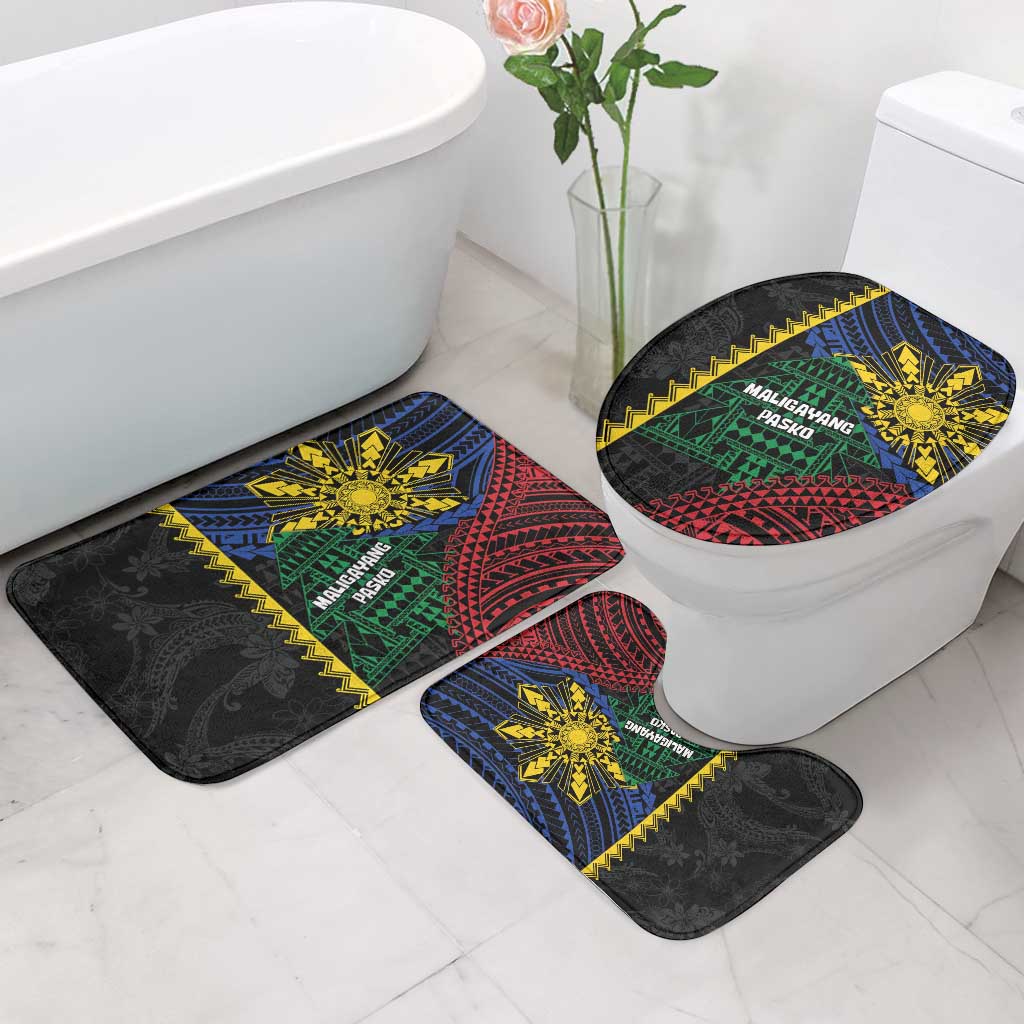 Philippines Christmas Bathroom Set Xmas Tree Filipino Tribal Patterns - Polynesian Pride