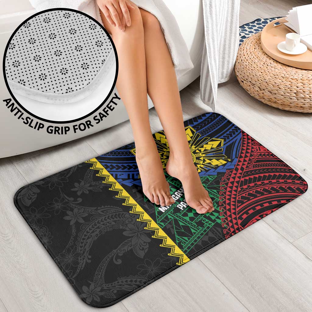 Philippines Christmas Bathroom Set Xmas Tree Filipino Tribal Patterns - Polynesian Pride