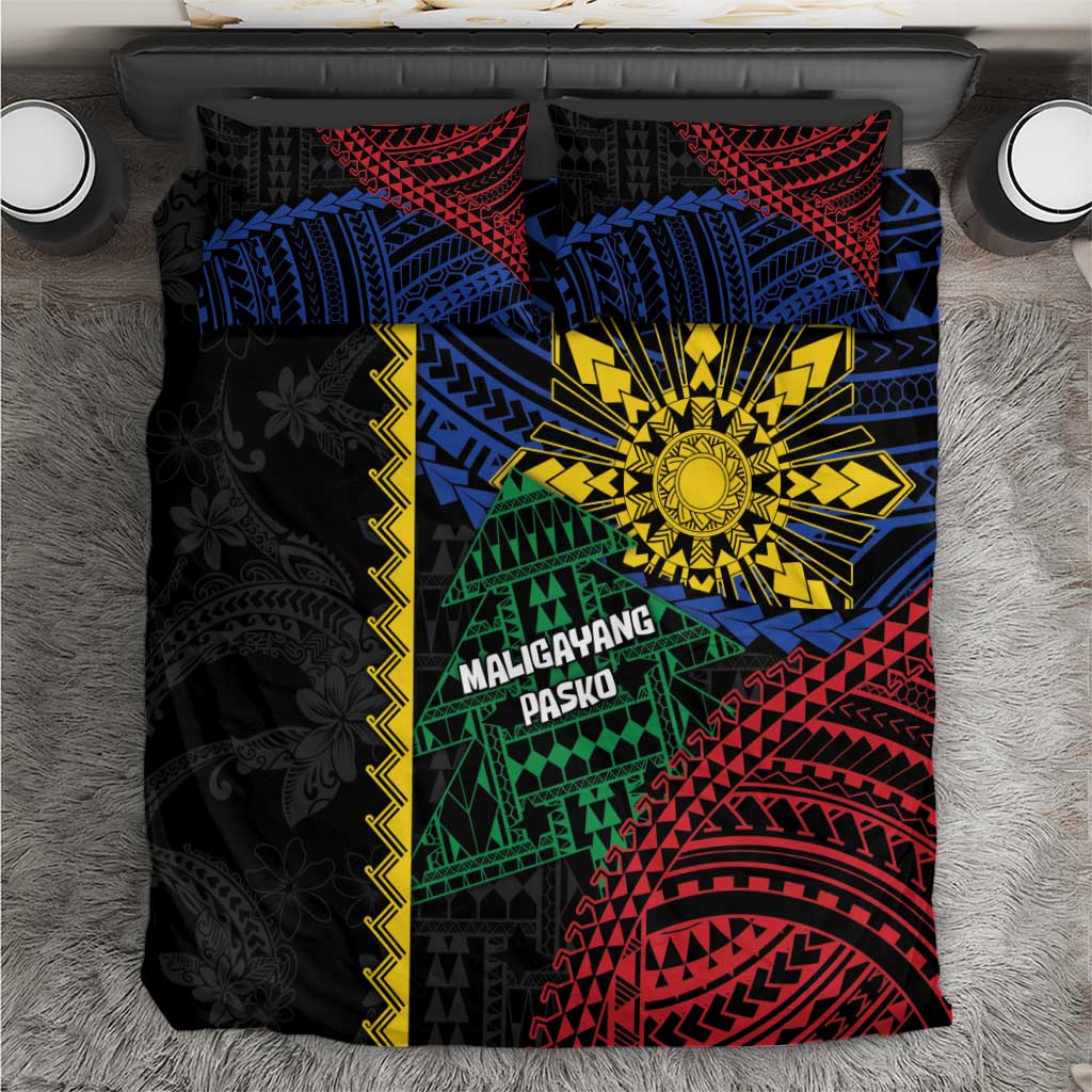 Philippines Christmas Bedding Set Xmas Tree Filipino Tribal Patterns - Polynesian Pride