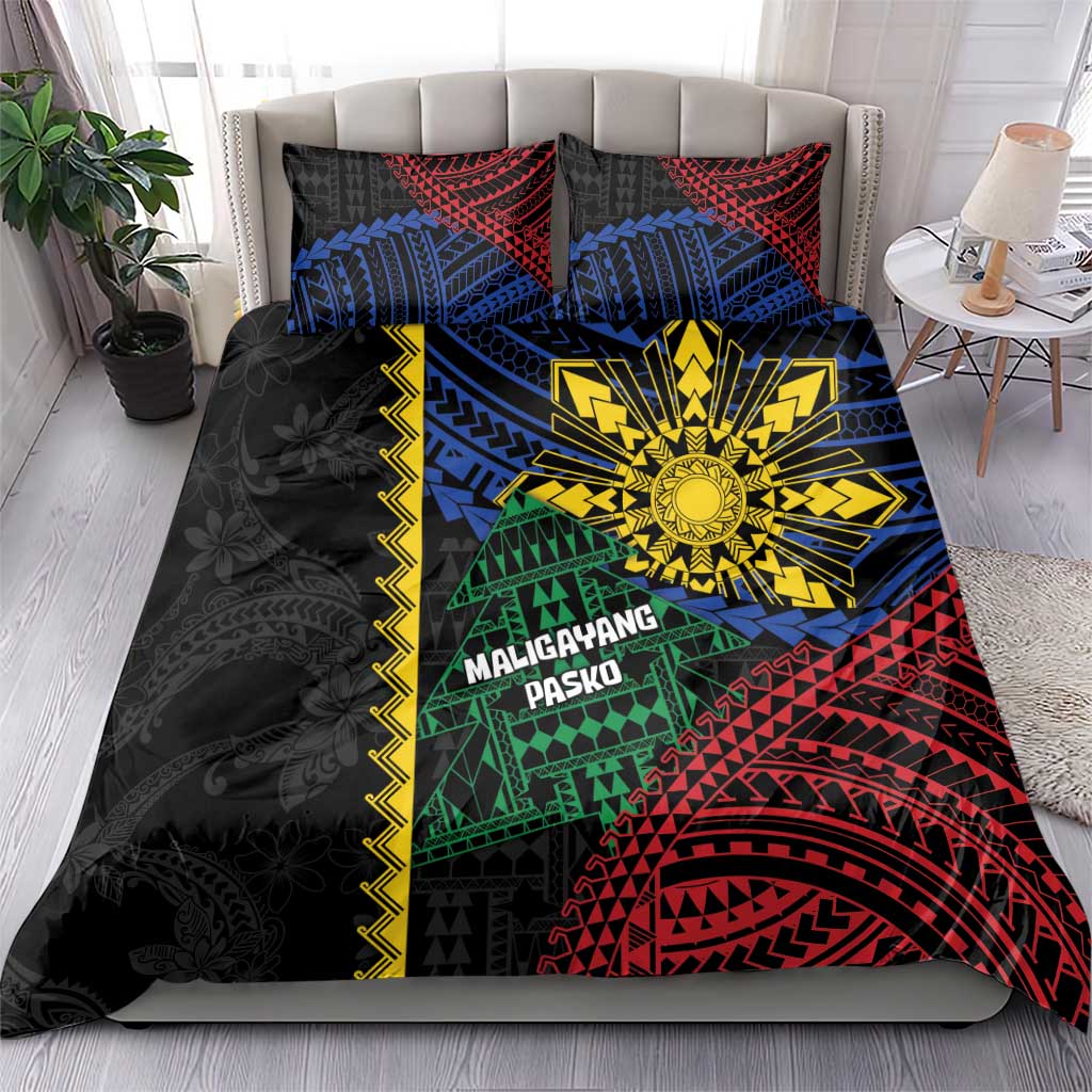 Philippines Christmas Bedding Set Xmas Tree Filipino Tribal Patterns - Polynesian Pride