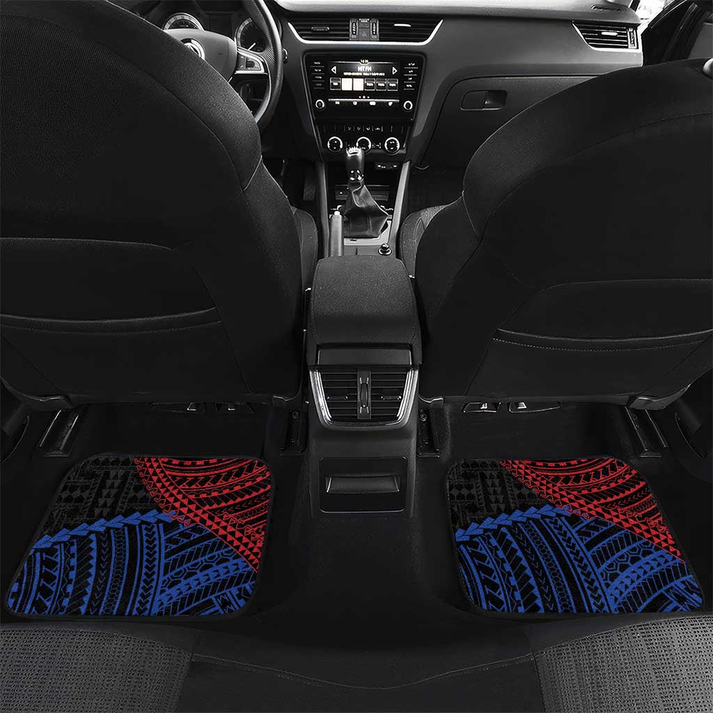 Personalised Philippines Christmas Car Mats Xmas Tree Filipino Tribal Patterns - Polynesian Pride