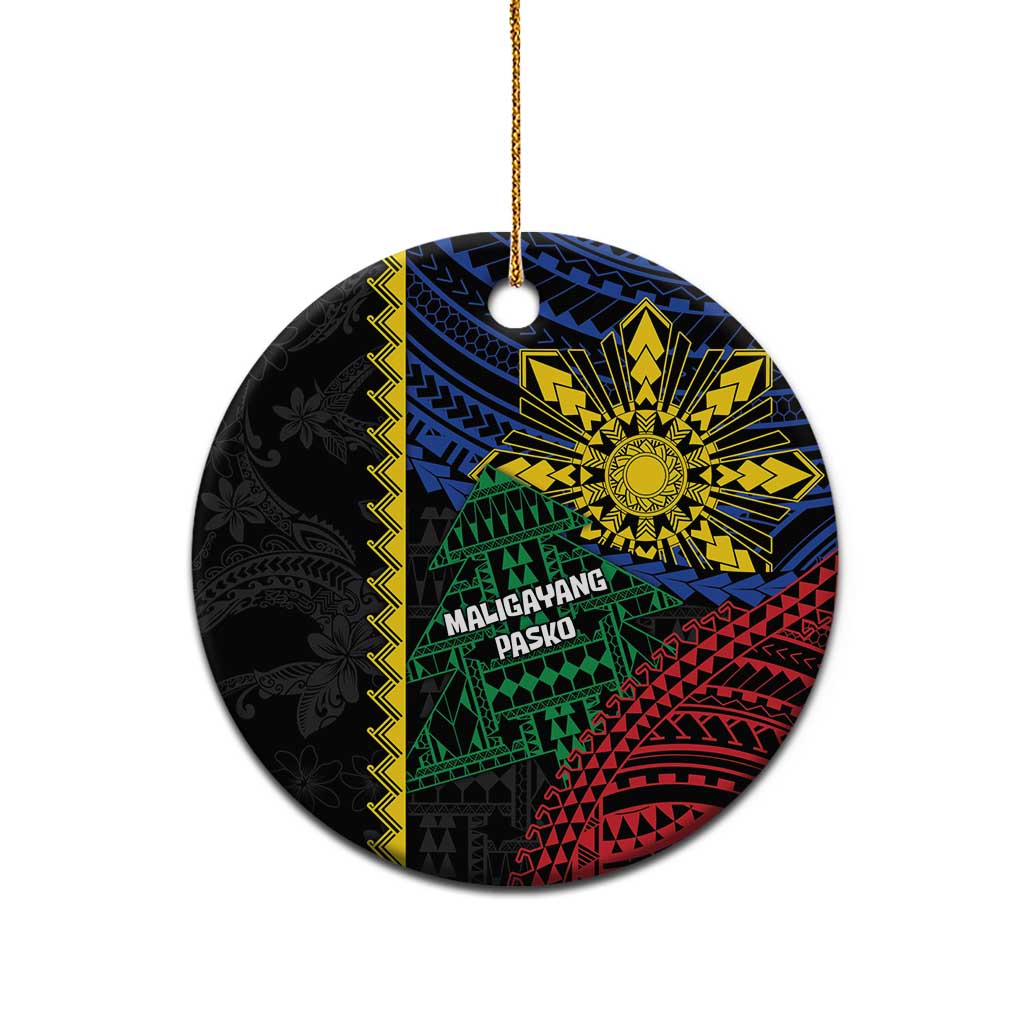 Personalised Philippines Christmas Ceramic Ornament Xmas Tree Filipino Tribal Patterns - Polynesian Pride