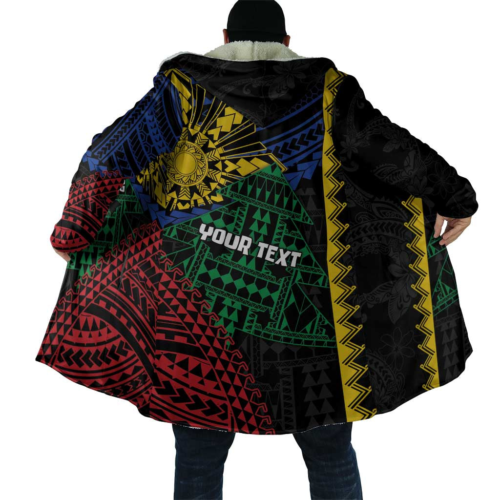 Personalised Philippines Christmas Cloak Xmas Tree Filipino Tribal Patterns - Polynesian Pride