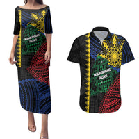 Personalised Philippines Christmas Couples Matching Puletasi and Hawaiian Shirt Xmas Tree Filipino Tribal Patterns - Polynesian Pride