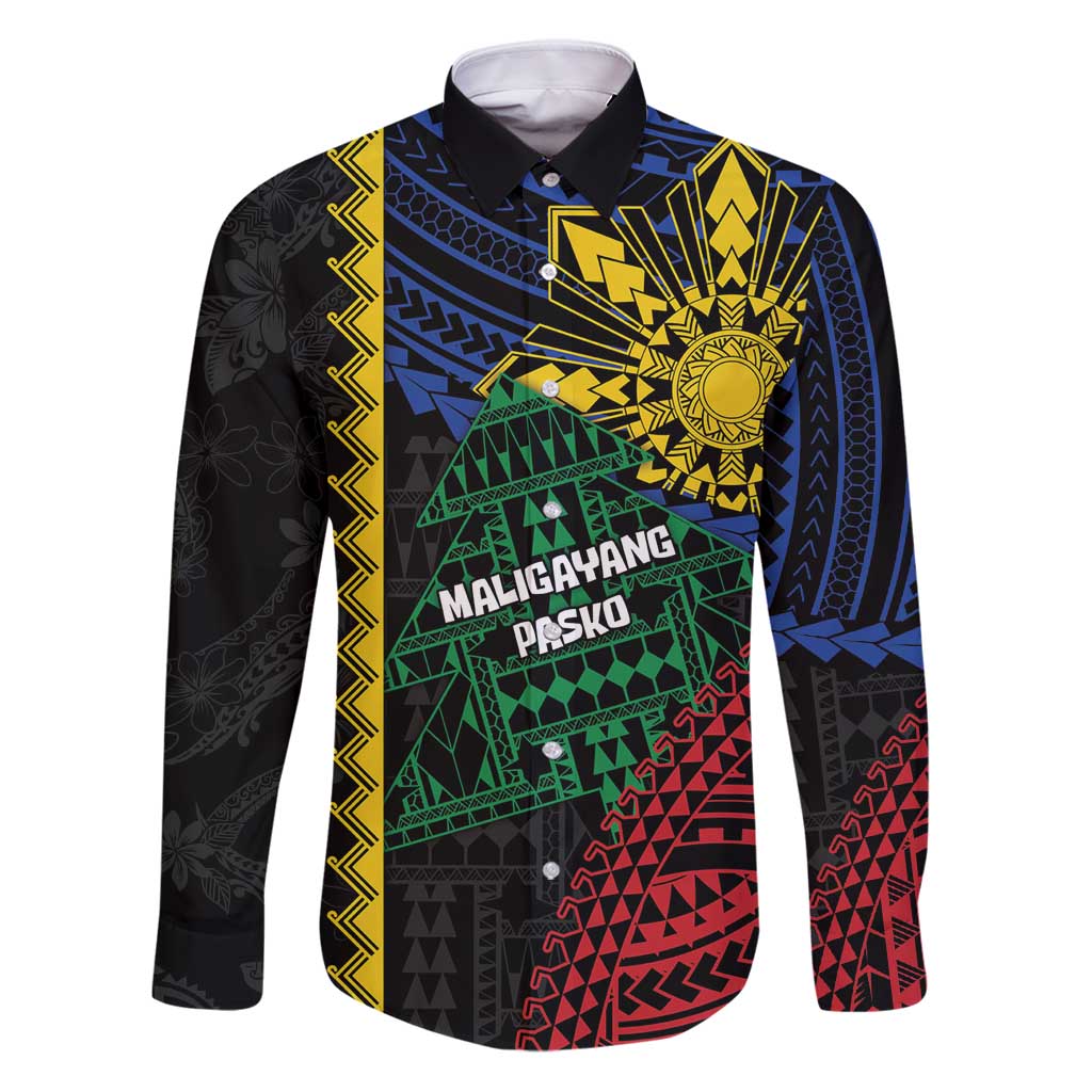 Personalised Philippines Christmas Family Matching Puletasi and Hawaiian Shirt Xmas Tree Filipino Tribal Patterns - Polynesian Pride