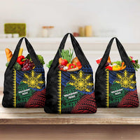 Philippines Christmas Grocery Bag Xmas Tree Filipino Tribal Patterns - Polynesian Pride