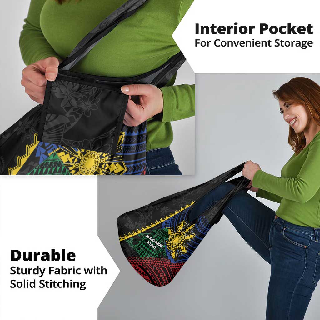 Philippines Christmas Grocery Bag Xmas Tree Filipino Tribal Patterns - Polynesian Pride