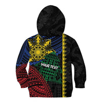 Personalised Philippines Christmas Kid Hoodie Xmas Tree Filipino Tribal Patterns DT05 - Polynesian Pride