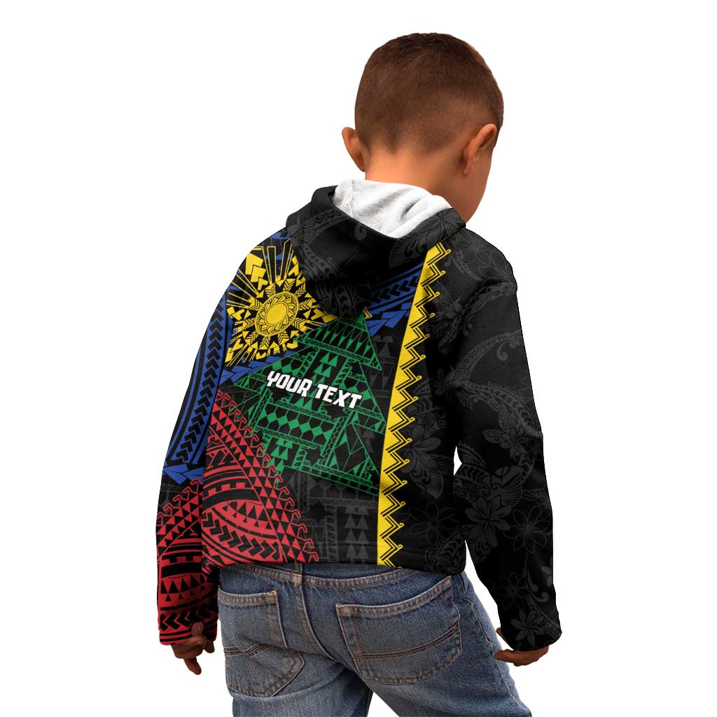 Personalised Philippines Christmas Kid Hoodie Xmas Tree Filipino Tribal Patterns DT05 - Polynesian Pride
