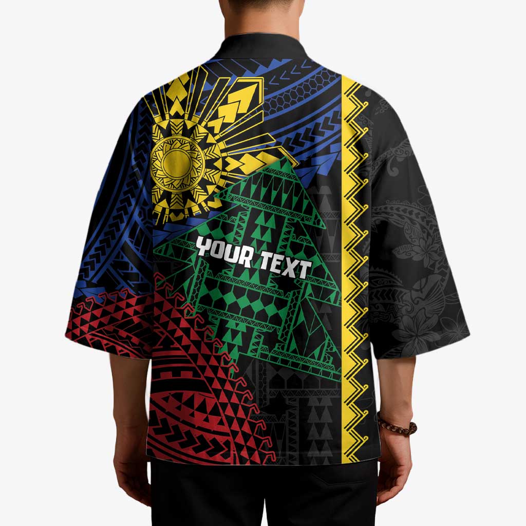 Personalised Philippines Christmas Kimono Xmas Tree Filipino Tribal Patterns - Polynesian Pride