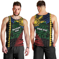 Personalised Philippines Christmas Men Tank Top Xmas Tree Filipino Tribal Patterns - Polynesian Pride