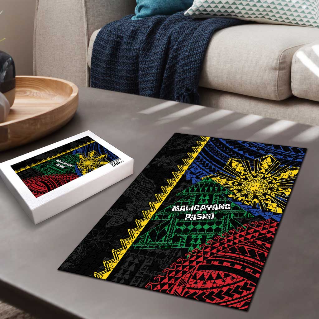 Philippines Christmas Puzzle Xmas Tree Filipino Tribal Patterns - Polynesian Pride