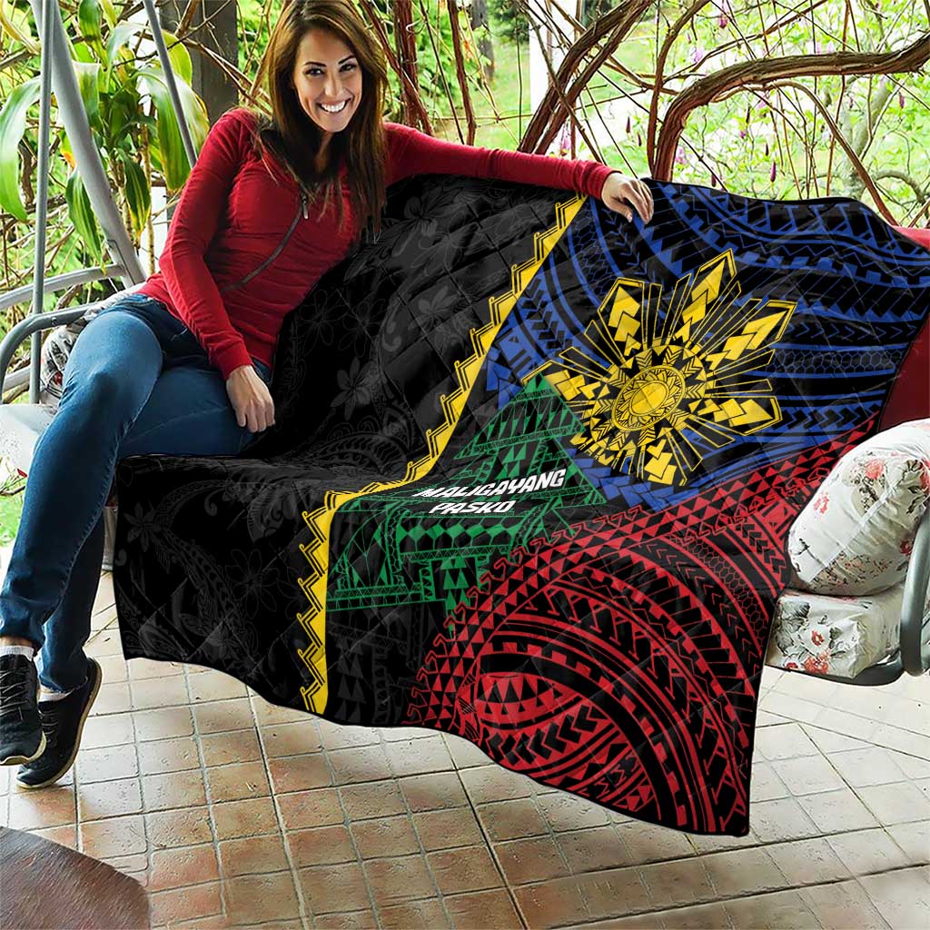 Philippines Christmas Quilt Xmas Tree Filipino Tribal Patterns - Polynesian Pride