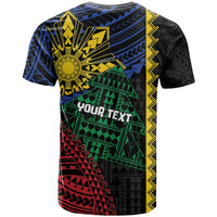 Personalised Philippines Christmas T Shirt Xmas Tree Filipino Tribal Patterns - Polynesian Pride