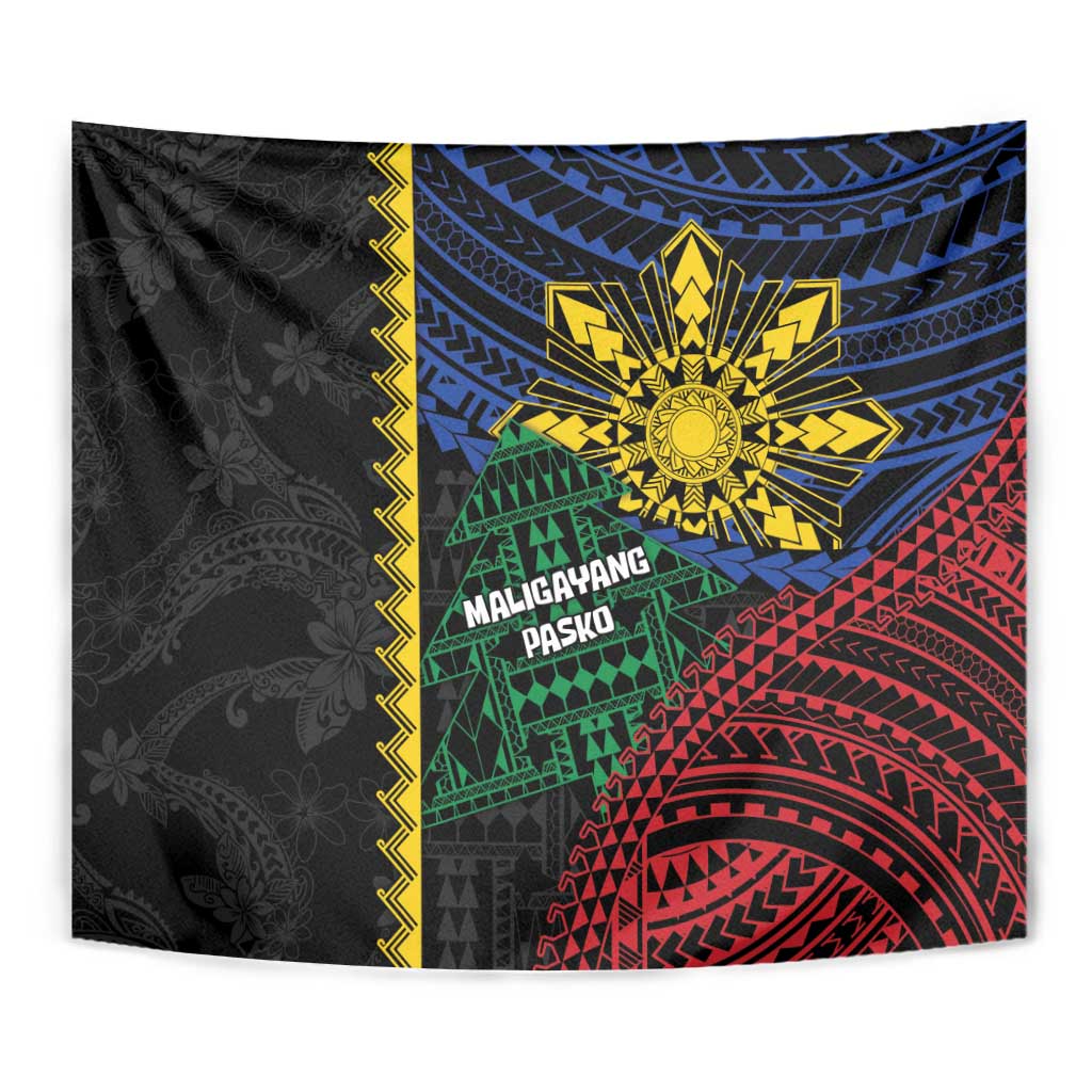 Philippines Christmas Tapestry Xmas Tree Filipino Tribal Patterns - Polynesian Pride