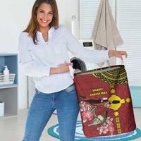 Rotuma Christmas Laundry Basket Rotuma Myzomela Birds With Hibiscus Flowers - Polynesian Pride