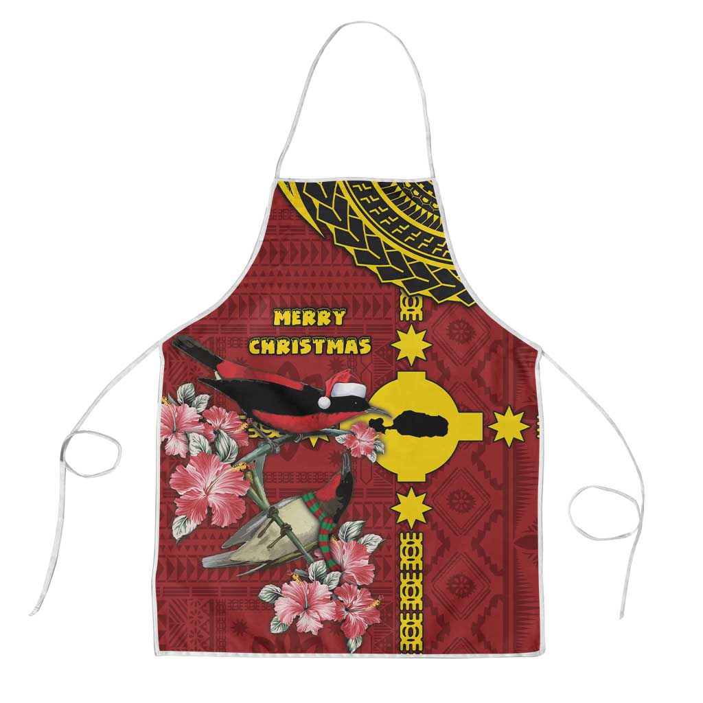 Rotuma Christmas Apron Rotuma Myzomela Birds With Hibiscus Flowers - Polynesian Pride
