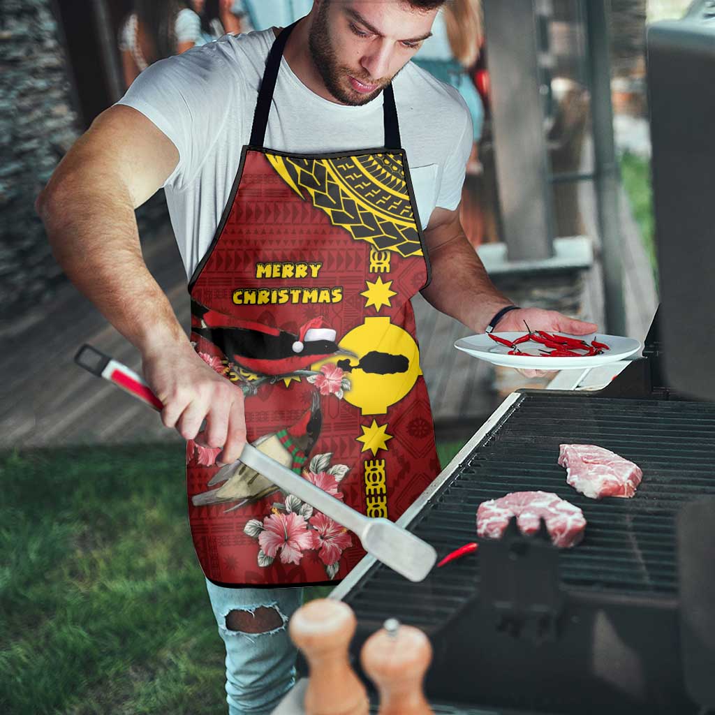 Rotuma Christmas Apron Rotuma Myzomela Birds With Hibiscus Flowers - Polynesian Pride