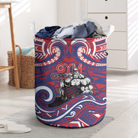 Samoa Gym Laundry Basket Muscle Samoan Tribal Waves - Polynesian Pride