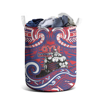 Samoa Gym Laundry Basket Muscle Samoan Tribal Waves - Polynesian Pride