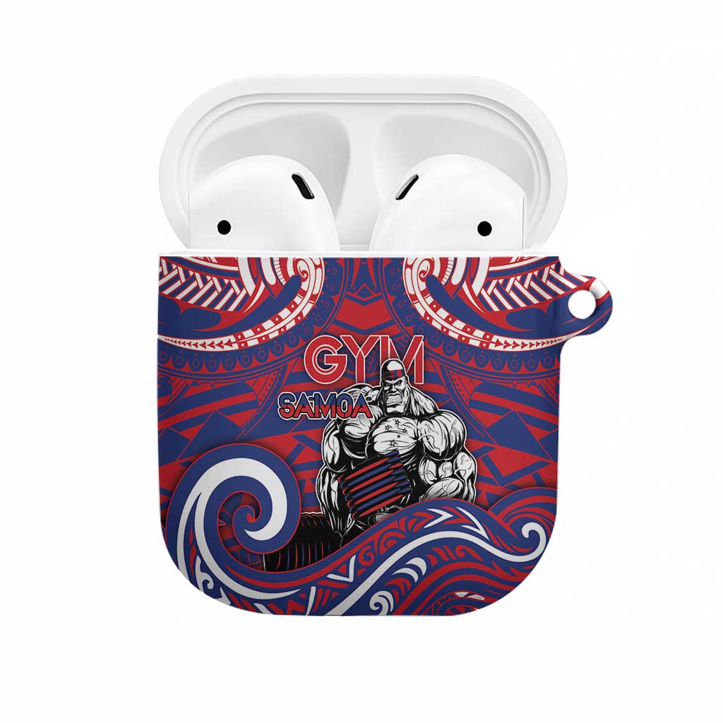 Samoa Gym AirPods Case Muscle Samoan Tribal Waves DT05 Navy - Polynesian Pride