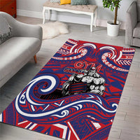 Samoa Gym Area Rug Muscle Samoan Tribal Waves - Polynesian Pride