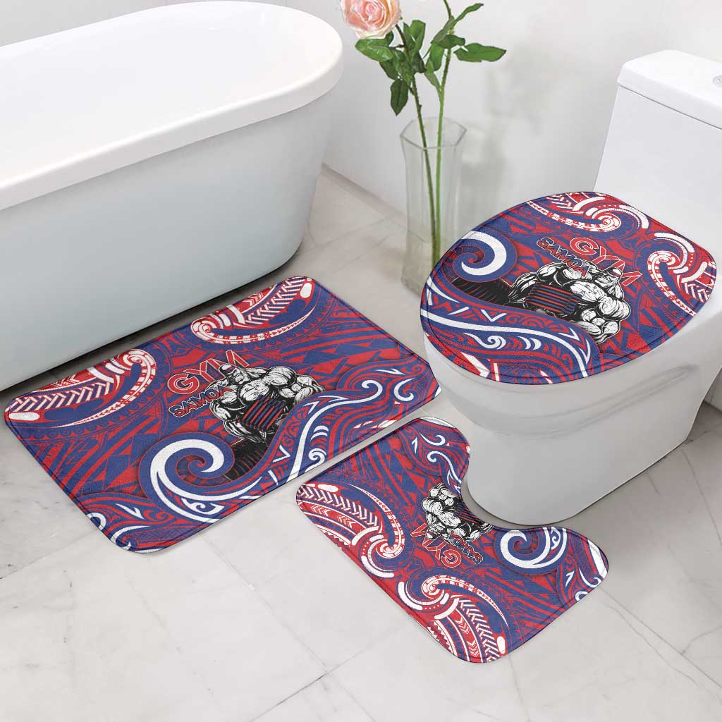 Samoa Gym Bathroom Set Muscle Samoan Tribal Waves - Polynesian Pride