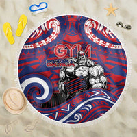 Samoa Gym Beach Blanket Muscle Samoan Tribal Waves - Polynesian Pride