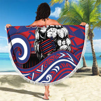 Samoa Gym Beach Blanket Muscle Samoan Tribal Waves - Polynesian Pride