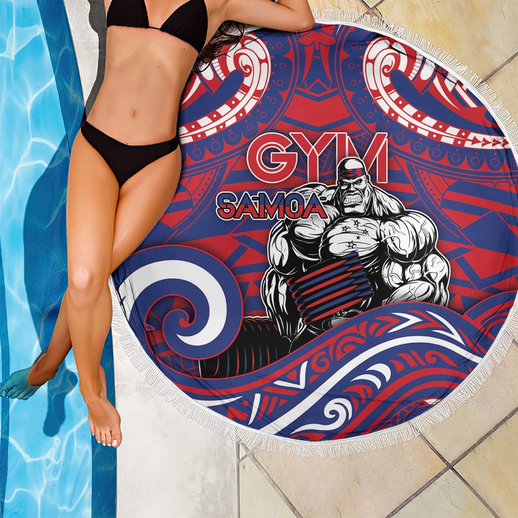 Samoa Gym Beach Blanket Muscle Samoan Tribal Waves - Polynesian Pride