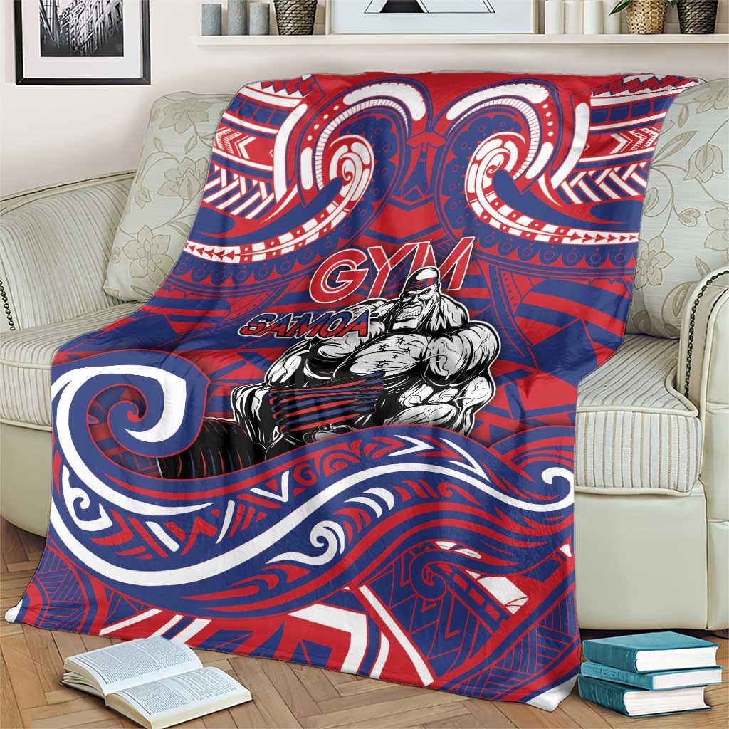 Samoa Gym Blanket Muscle Samoan Tribal Waves - Polynesian Pride