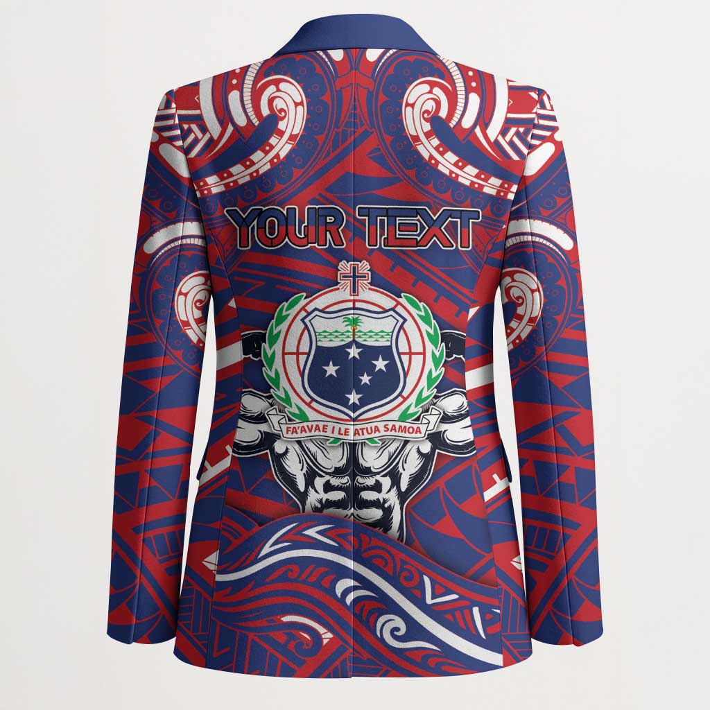 Personalised Samoa Gym Blazer Muscle Samoan Tribal Waves - Polynesian Pride