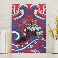 Samoa Gym Canvas Wall Art Muscle Samoan Tribal Waves - Polynesian Pride
