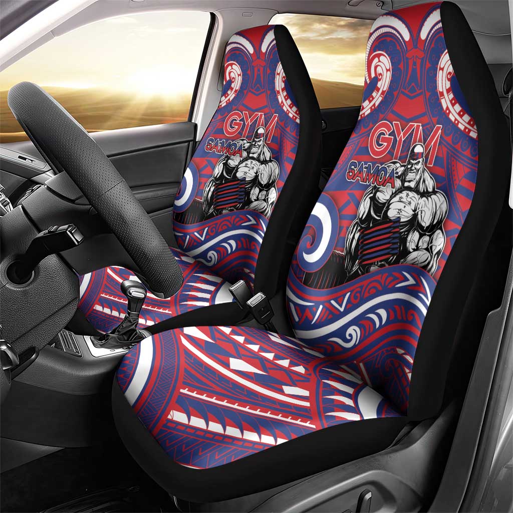Samoa Gym Car Seat Cover Muscle Samoan Tribal Waves - Polynesian Pride