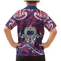 Personalised Samoa Gym Family Matching Mermaid Dress and Hawaiian Shirt Muscle Samoan Tribal Waves - Polynesian Pride