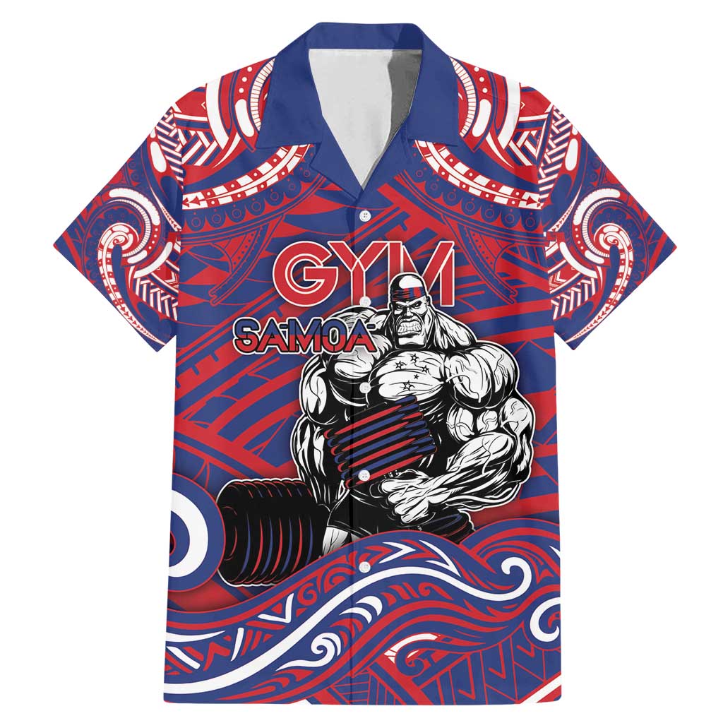 Personalised Samoa Gym Family Matching Mermaid Dress and Hawaiian Shirt Muscle Samoan Tribal Waves - Polynesian Pride