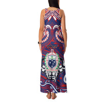 Personalised Samoa Gym Family Matching Tank Maxi Dress and Hawaiian Shirt Muscle Samoan Tribal Waves - Polynesian Pride