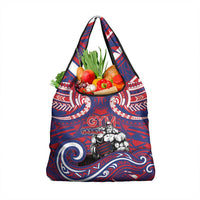 Samoa Gym Grocery Bag Muscle Samoan Tribal Waves - Polynesian Pride