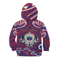 Personalised Samoa Gym Kid Hoodie Muscle Samoan Tribal Waves - Polynesian Pride