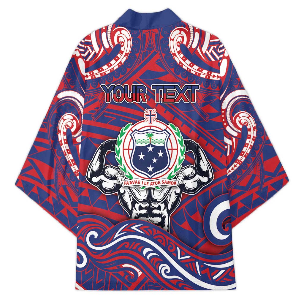 Personalised Samoa Gym Kimono Muscle Samoan Tribal Waves - Polynesian Pride