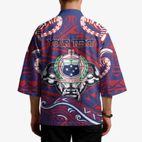 Personalised Samoa Gym Kimono Muscle Samoan Tribal Waves - Polynesian Pride