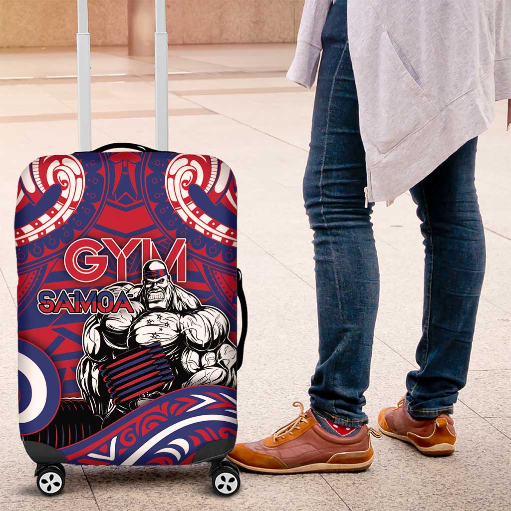 Samoa Gym Luggage Cover Muscle Samoan Tribal Waves - Polynesian Pride