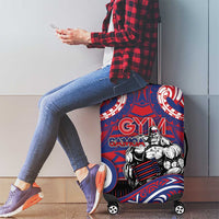 Samoa Gym Luggage Cover Muscle Samoan Tribal Waves - Polynesian Pride