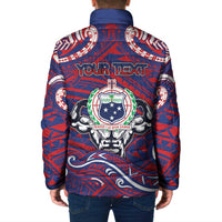 Personalised Samoa Gym Padded Jacket Muscle Samoan Tribal Waves - Polynesian Pride