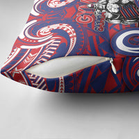 Samoa Gym Pillow Cover Muscle Samoan Tribal Waves - Polynesian Pride