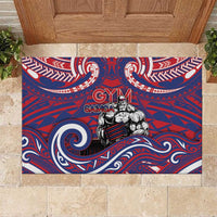 Samoa Gym Rubber Doormat Muscle Samoan Tribal Waves - Polynesian Pride