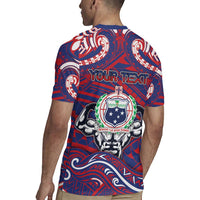 Personalised Samoa Gym Rugby Jersey Muscle Samoan Tribal Waves - Polynesian Pride