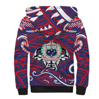 Personalised Samoa Gym Sherpa Hoodie Muscle Samoan Tribal Waves DT05 - Polynesian Pride