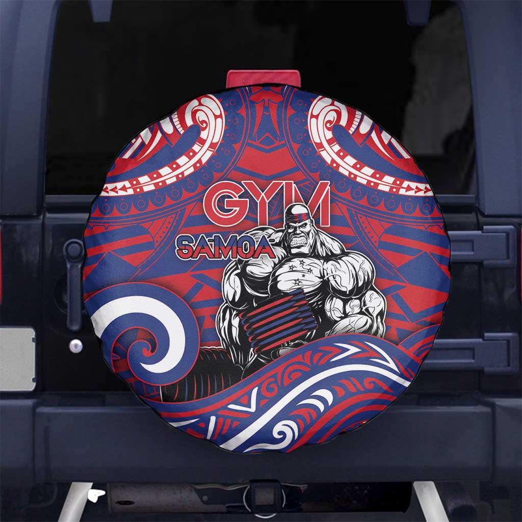Samoa Gym Spare Tire Cover Muscle Samoan Tribal Waves - Polynesian Pride